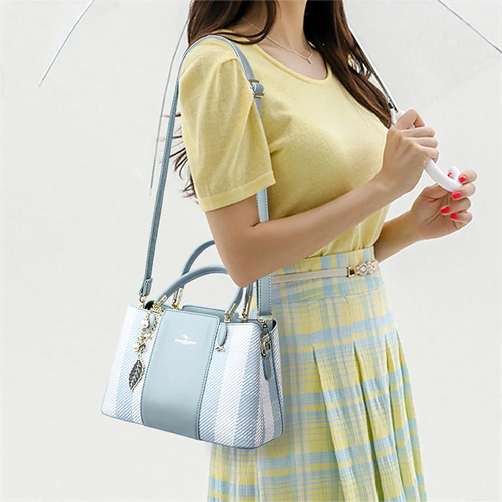 High-Quality Leather Shoulder Bag with Tassel Crossbody – Multifunctional Charm