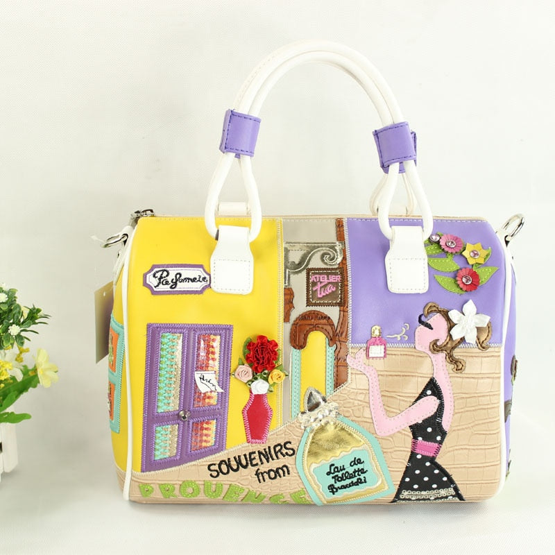 Luxury Women Pu Leather Handbag Fashion Large Capacity High Quality Ladies Boston Crossbody
