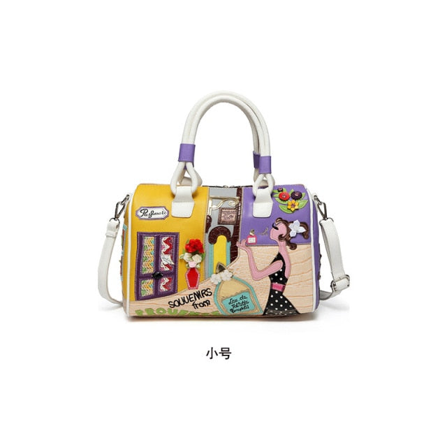 Luxury Women Pu Leather Handbag Fashion Large Capacity High Quality Ladies Boston Crossbody
