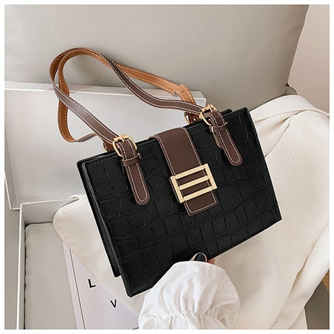 YIZHONG Leather Handbags Women Bags Desinger Trendy Retro Shouder Bag Ladies Bags for Shopping Small Square Bag.sacos