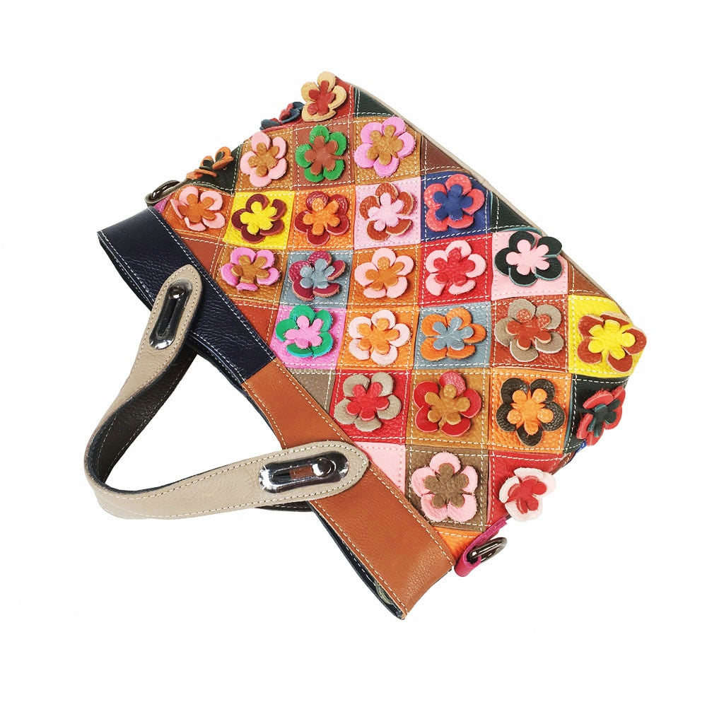 Multi-color Genuine Leather Handbag Fashion Big Capacity Quality Leather Stylish Work