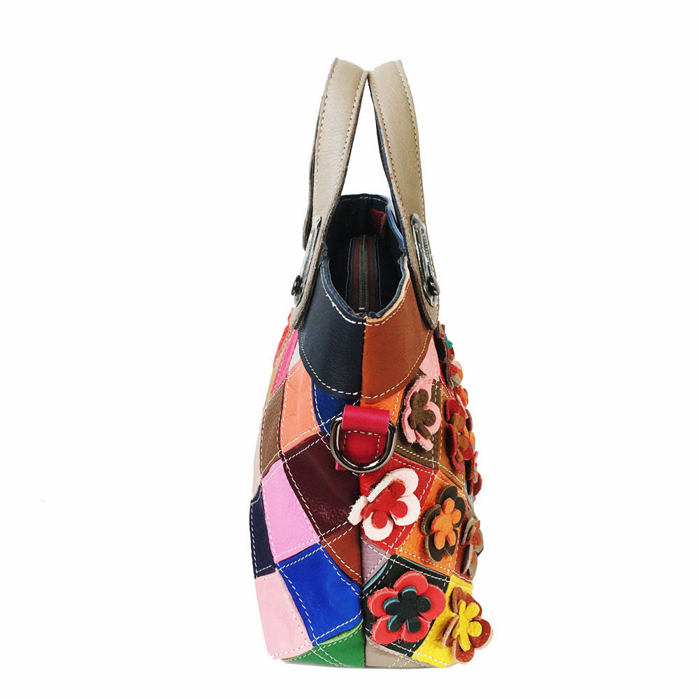 Multi-color Genuine Leather Handbag Fashion Big Capacity Quality Leather Stylish Work