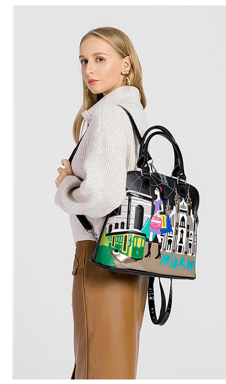 Large Capacity Women Pu Leather Handbag Fashion Purse/backpack Shoulder very High Quality (few left)