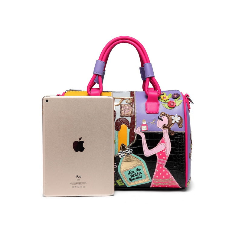 Luxury Women Pu Leather Handbag Fashion Large Capacity High Quality Ladies Boston Crossbody