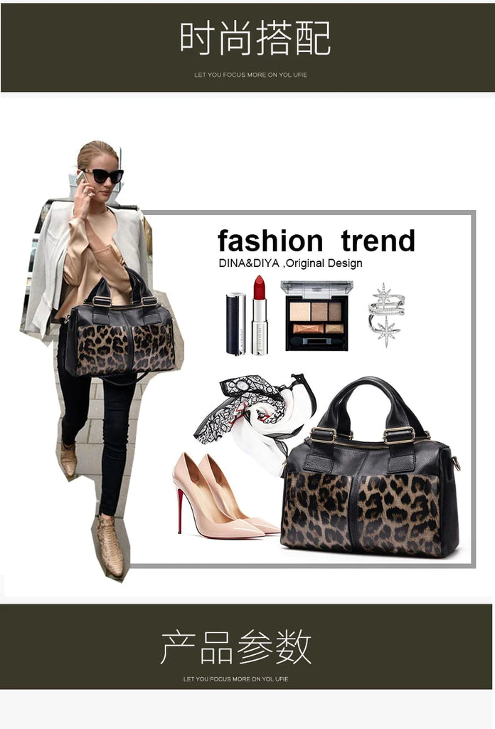 Chic Genuine Leather Fashion Print Bag – Trendy Styles
