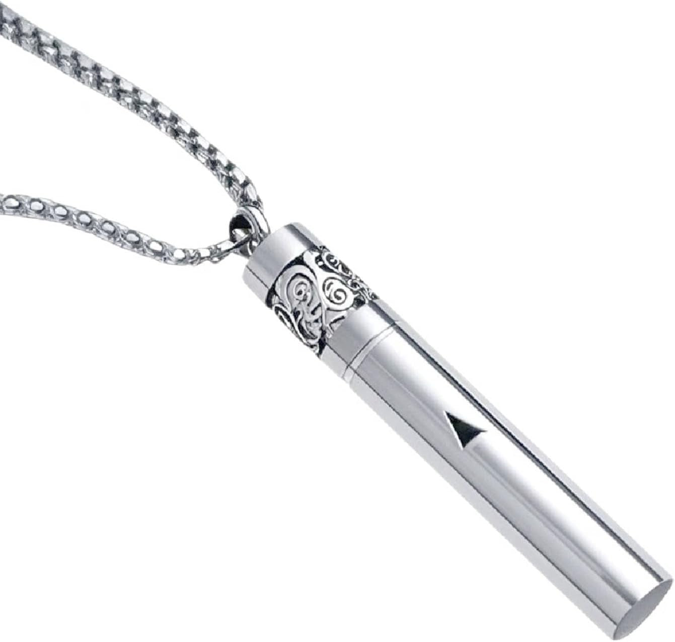 Stainless Steel Mindfulness Breathing Necklace for Anxiety Original Upgrades Breathlink with Essential Oil Diffuser Multifunctional Jewelry