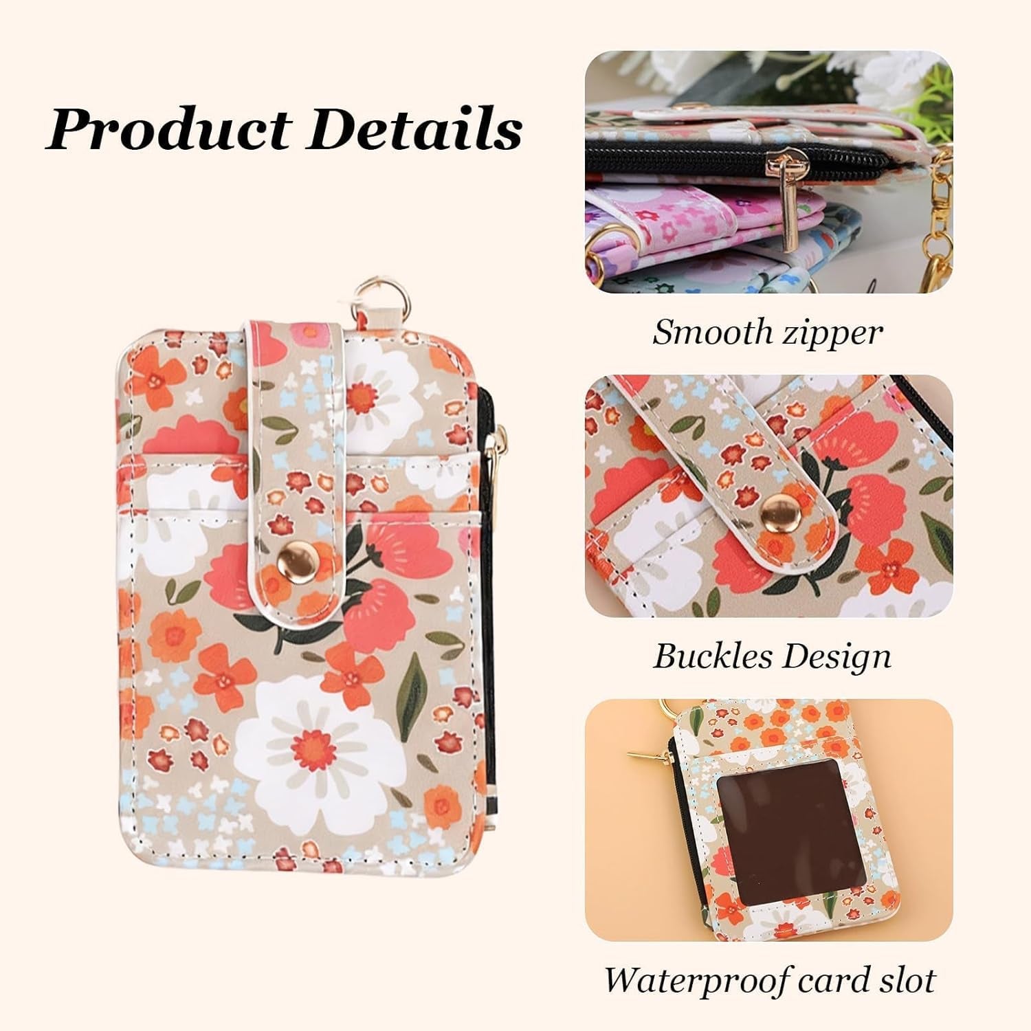 Women Boho Beaded Wallet Keychain Wristlet Wallet for Women Tassel Silicone Keychain Card Holder Small Purse Gifts