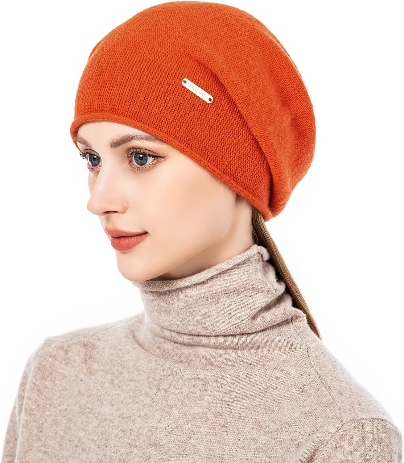 Knit Slouchy Beanie Hats for Women Cashmere Ski Cap Knitted Wool Soft Warm Winter Hat