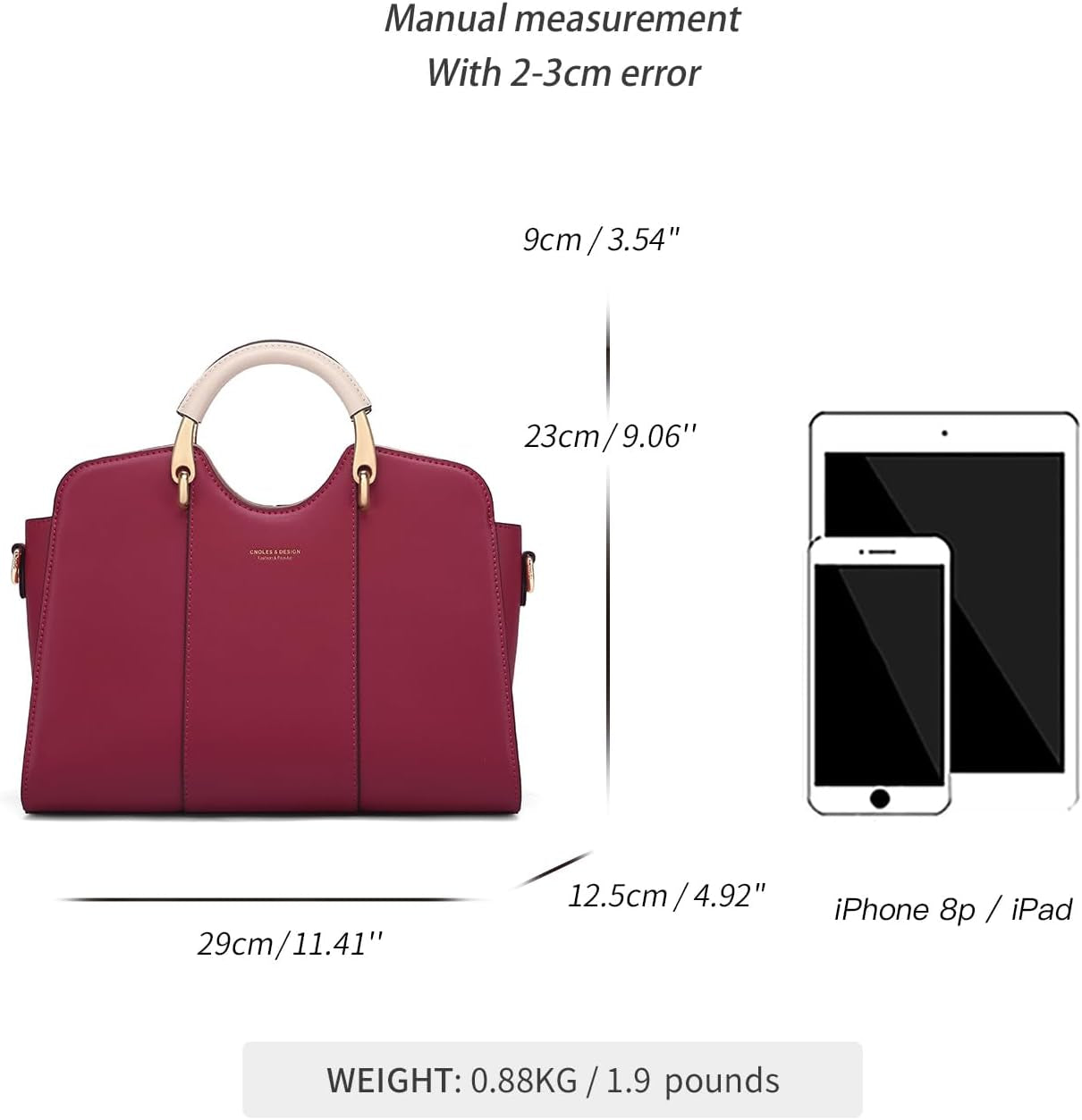 Satchel Bag for Women Fashion Leather Ladies Top Handle Tote Shoulder Bag