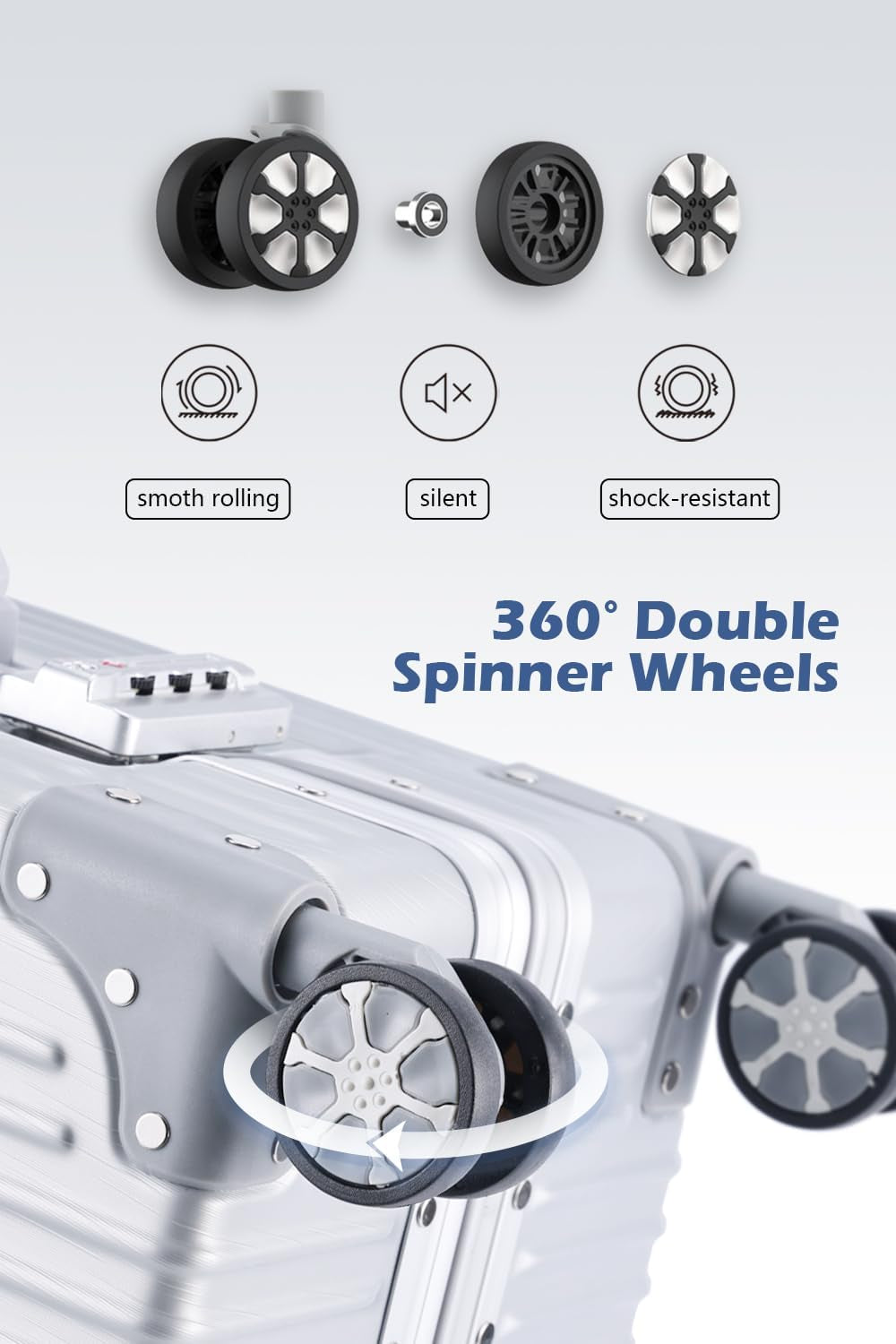 Carry on Luggage with Aluminum Frame, 20 Inch PC Hard Shell Suitcase with Spinner Wheels and TSA Lock, Lightweight Luggage for Travel (22X14X9 Airline Approved), Green