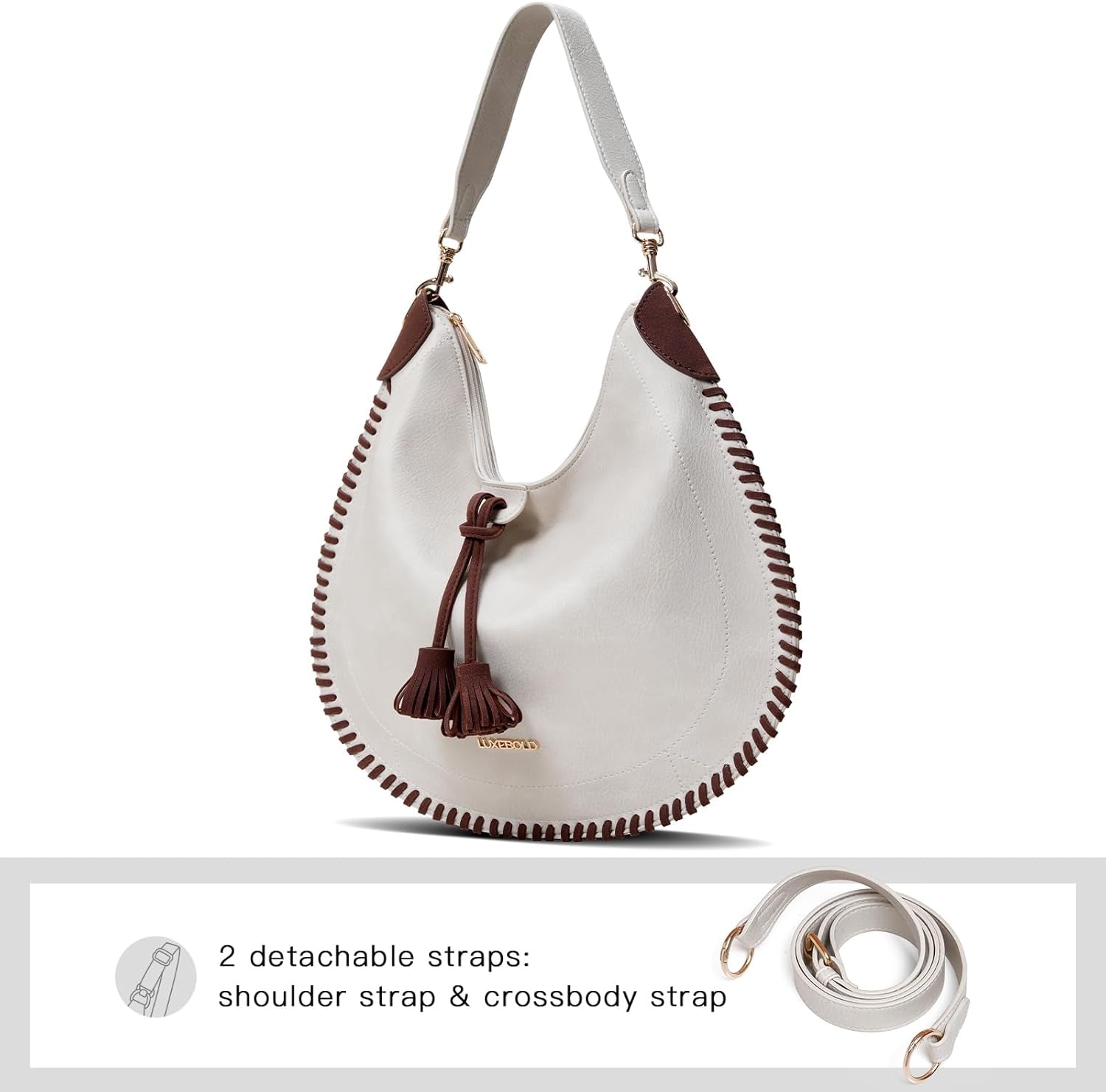 Hobo Bag for Women Western Crossbody Purses Woven Shoulder Handbags with Tassel