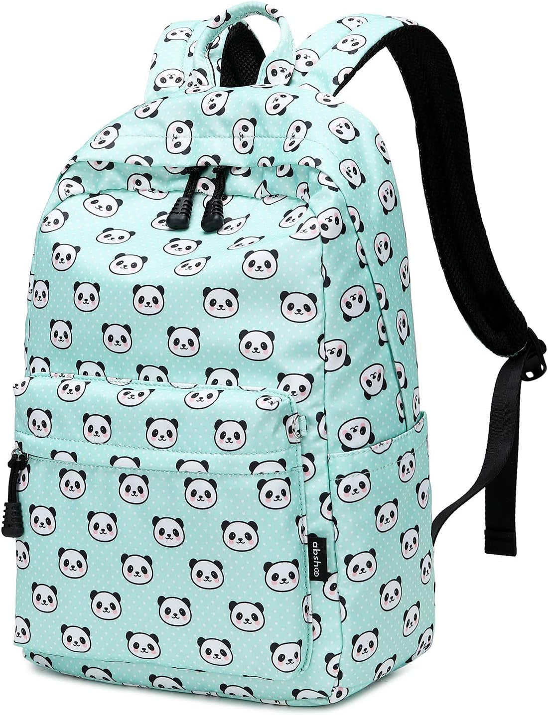 Lightweight Cute Panda Backpacks for Girls School Backpacks with Lunch Bag (3Pc Panda Teal)
