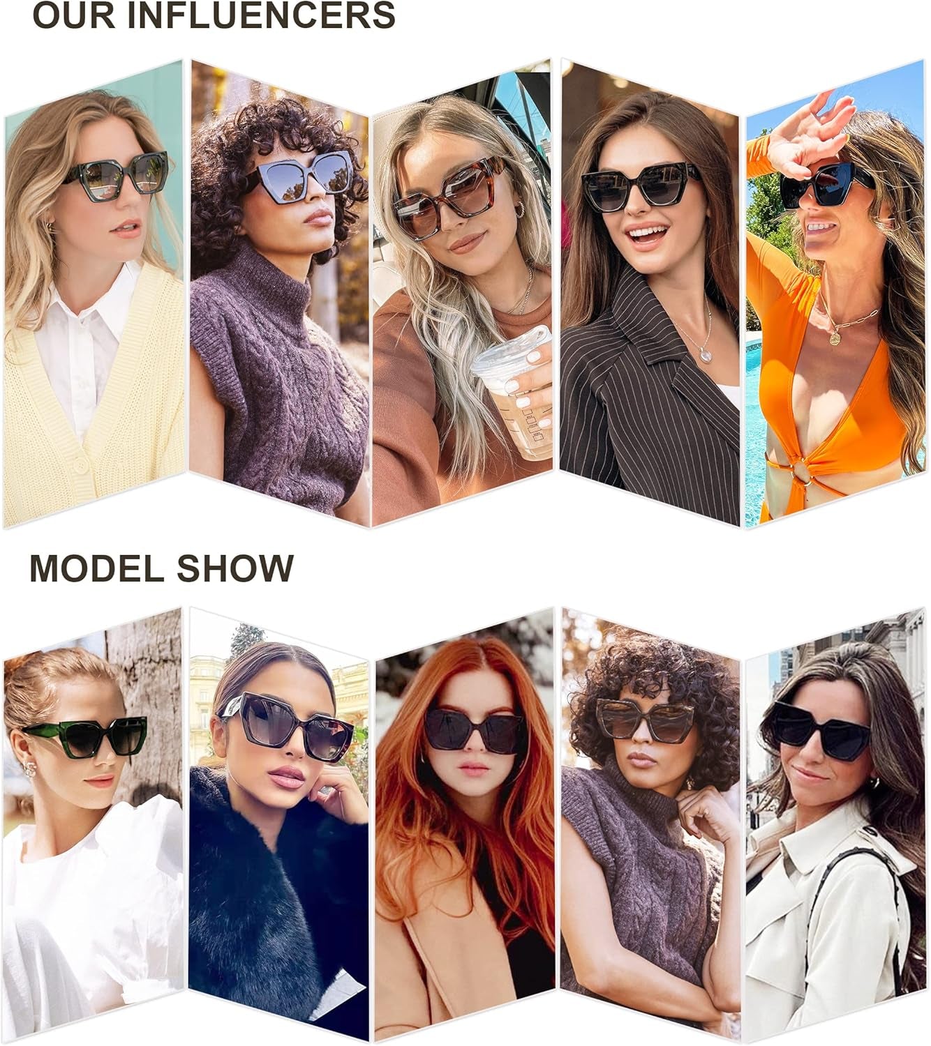 Large Oversized Polarized Sunglasses for Women, Big Designer Womens Trendy Square Shades SJ2205
