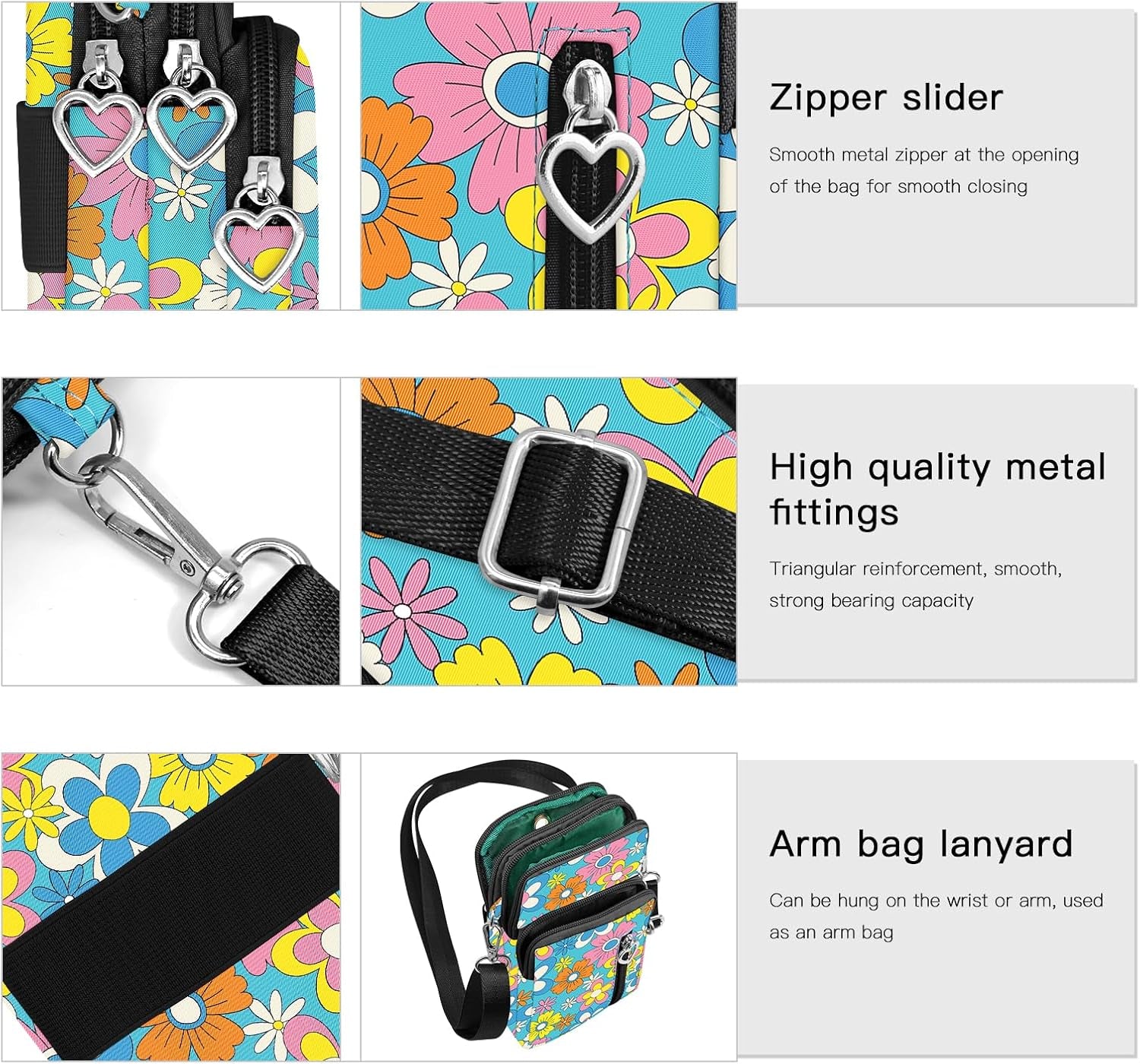 Lightweight Small Crossbody Bags Cell Phone Purses Travel Pouch Shoulder Bag for Women