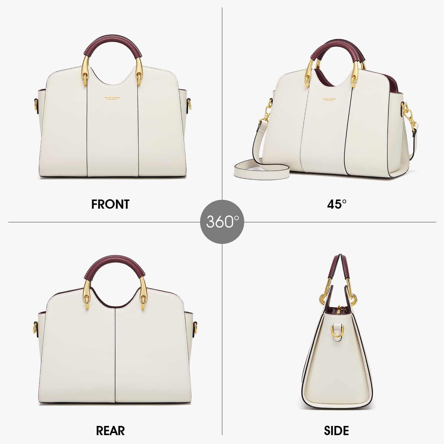 Satchel Bag for Women Fashion Leather Ladies Top Handle Tote Shoulder Bag Purses and Handbags