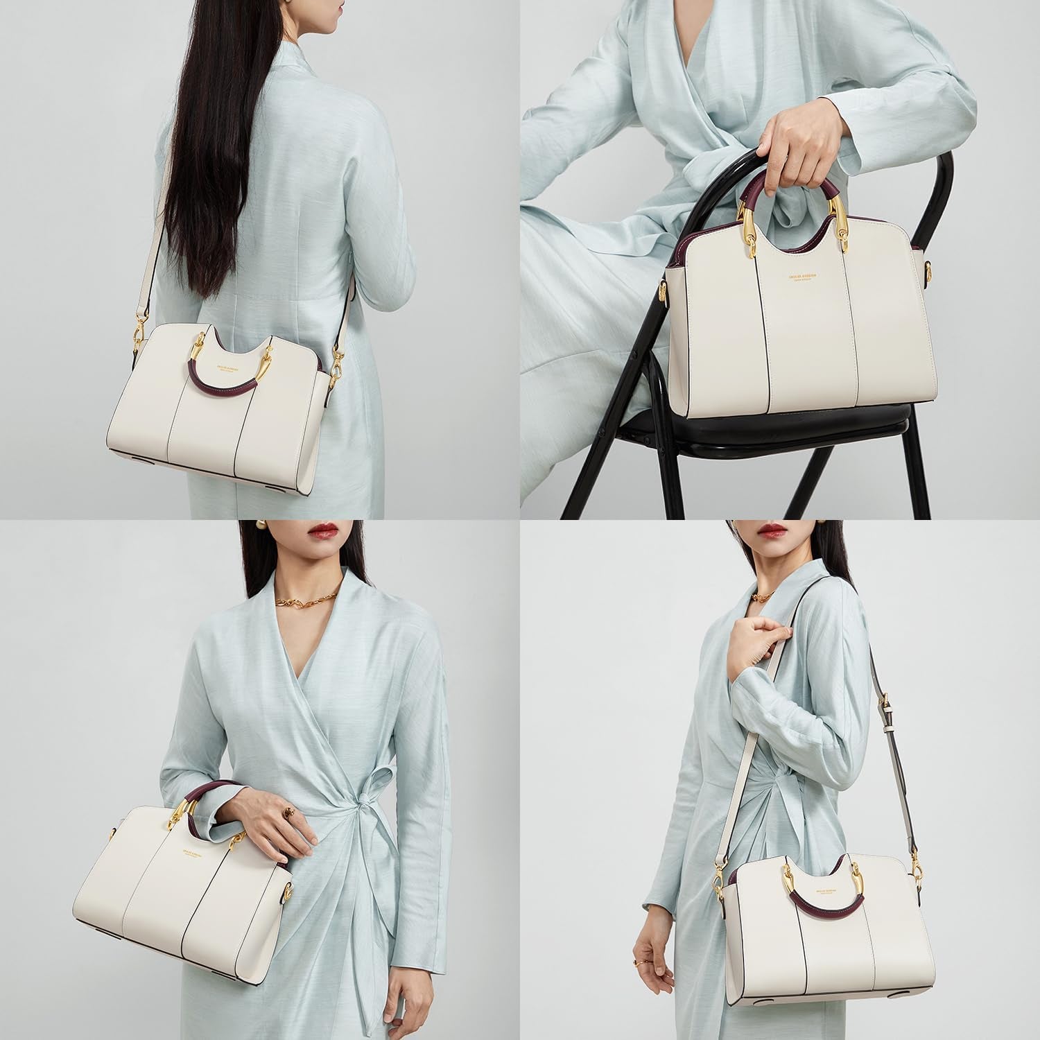 Satchel Bag for Women Fashion Leather Ladies Top Handle Tote Shoulder Bag Purses and Handbags