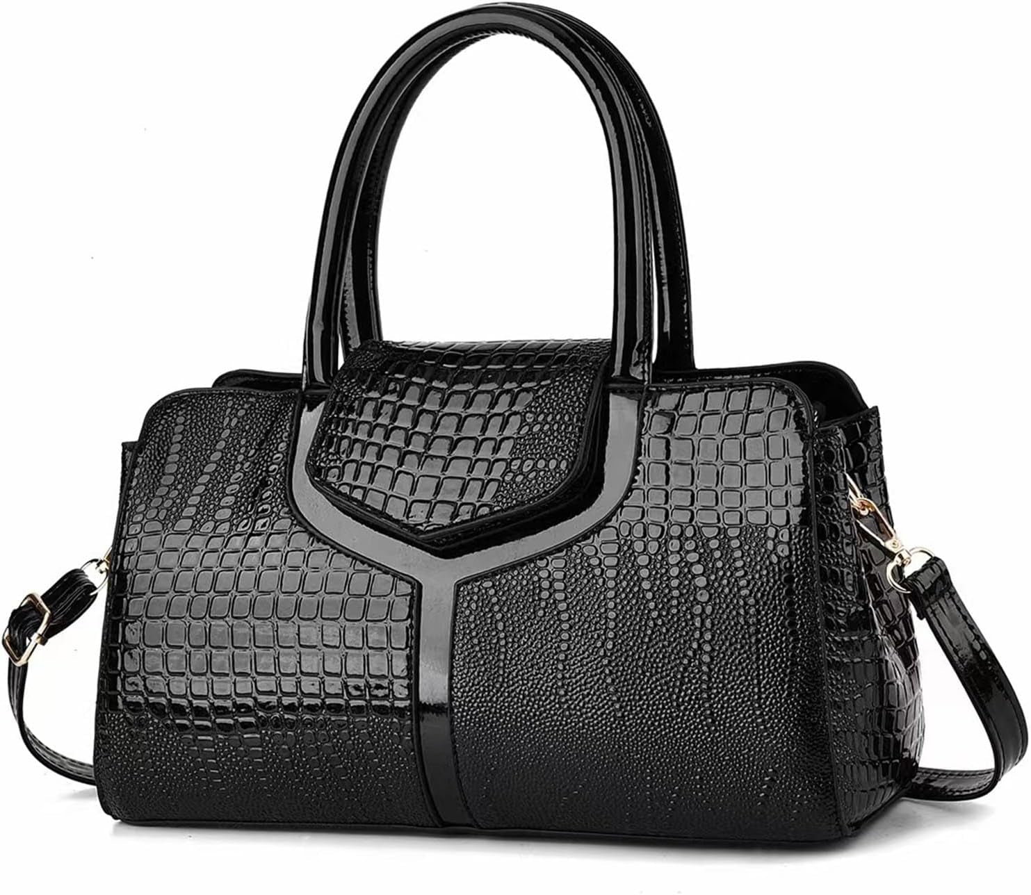 Top Handle Satchel Bags Shoulder Crossbody Purse Retro Crocodile Hobo Handbag Cluth Purse for Women