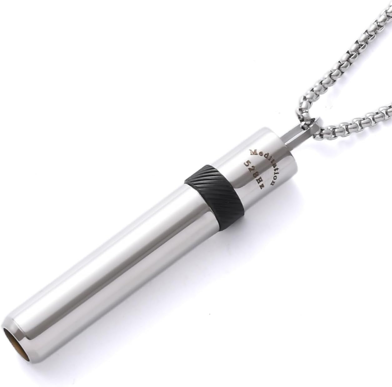 528 Hz Breathing Necklace for Anxiety Relief anti Smoking Necklace Quit Smoking Meditation Tuning Whistle Fum Vaporless Inhaler for Natural Calm Stress Relief