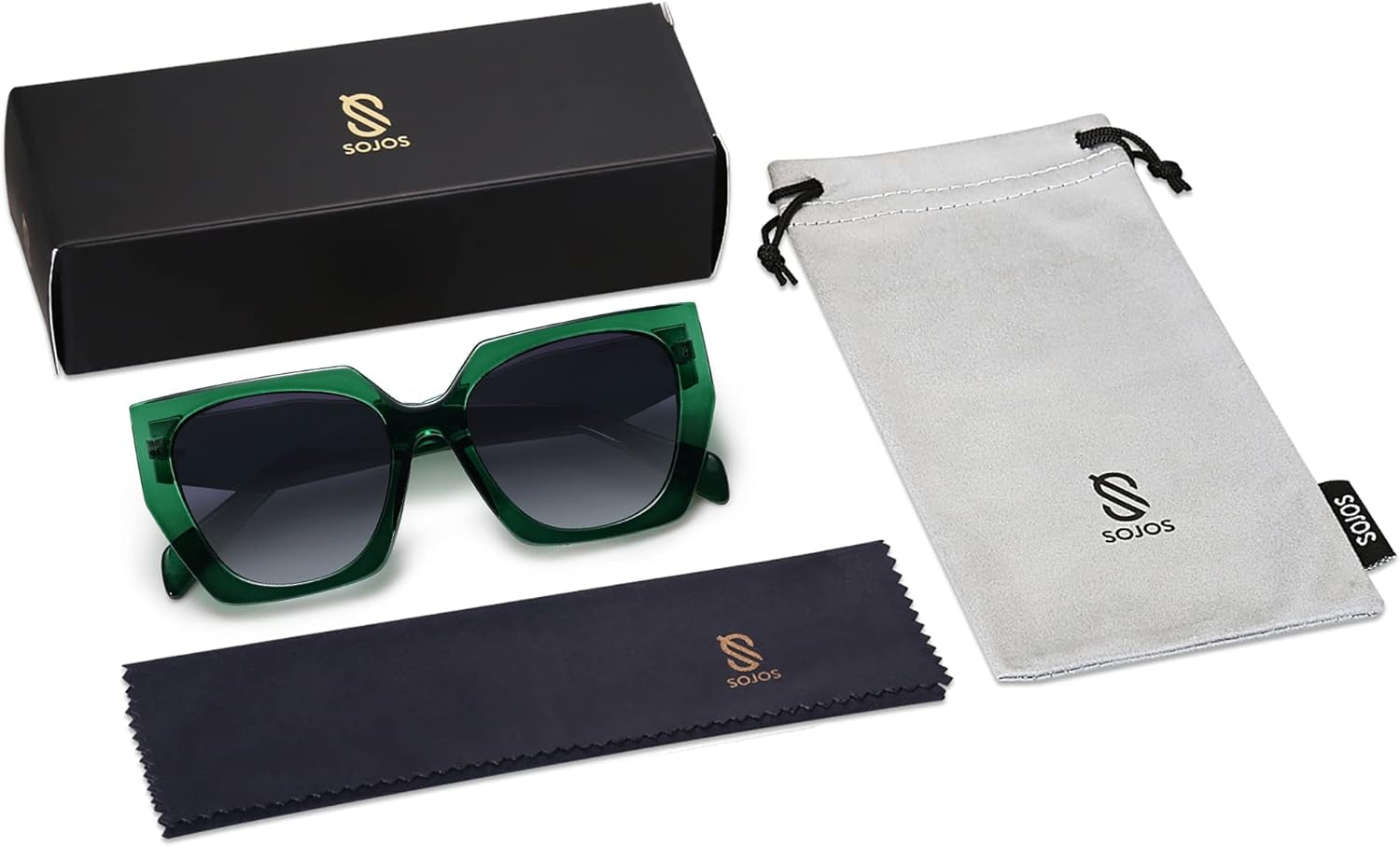 Large Oversized Polarized Sunglasses for Women, Big Designer Womens Trendy Square Shades SJ2205