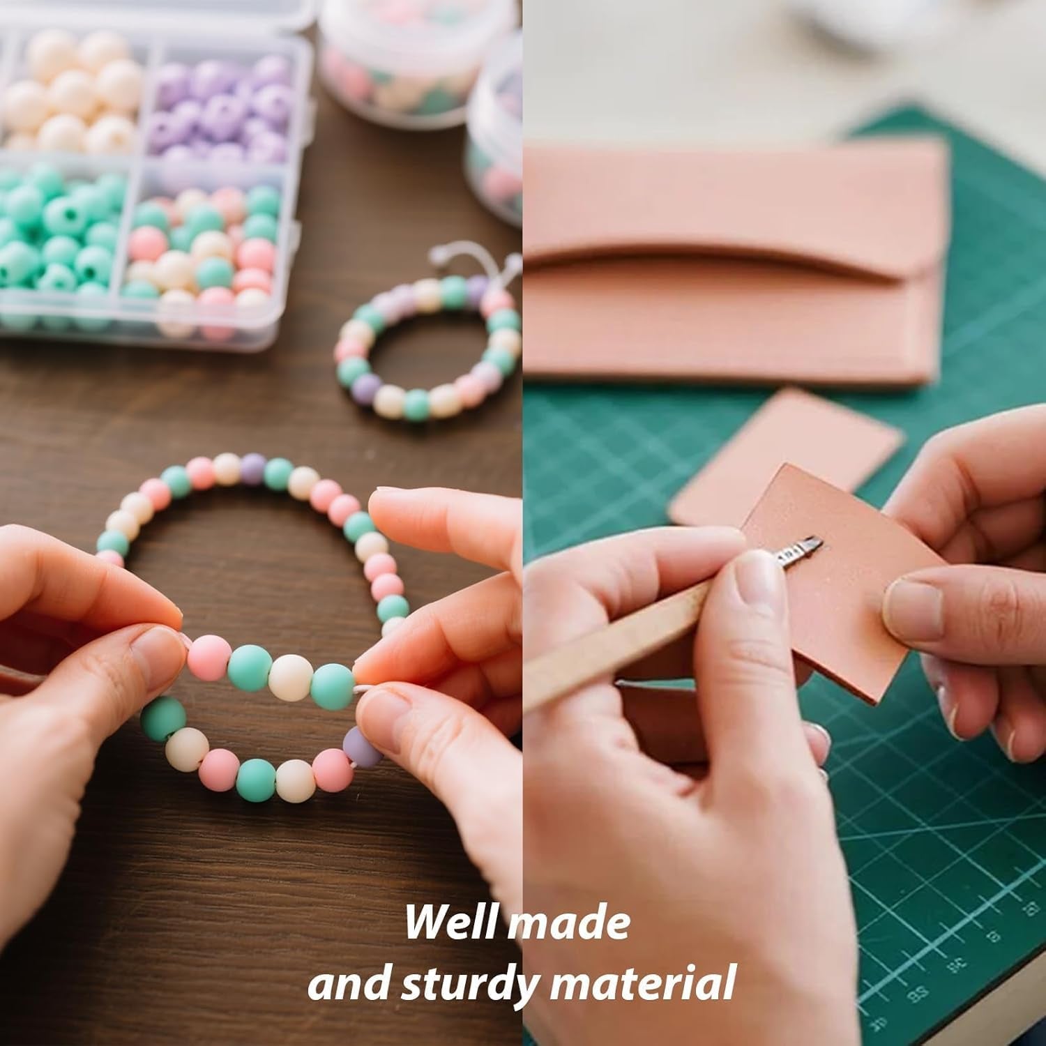 Women Boho Beaded Wallet Keychain Wristlet Wallet for Women Tassel Silicone Keychain Card Holder Small Purse Gifts