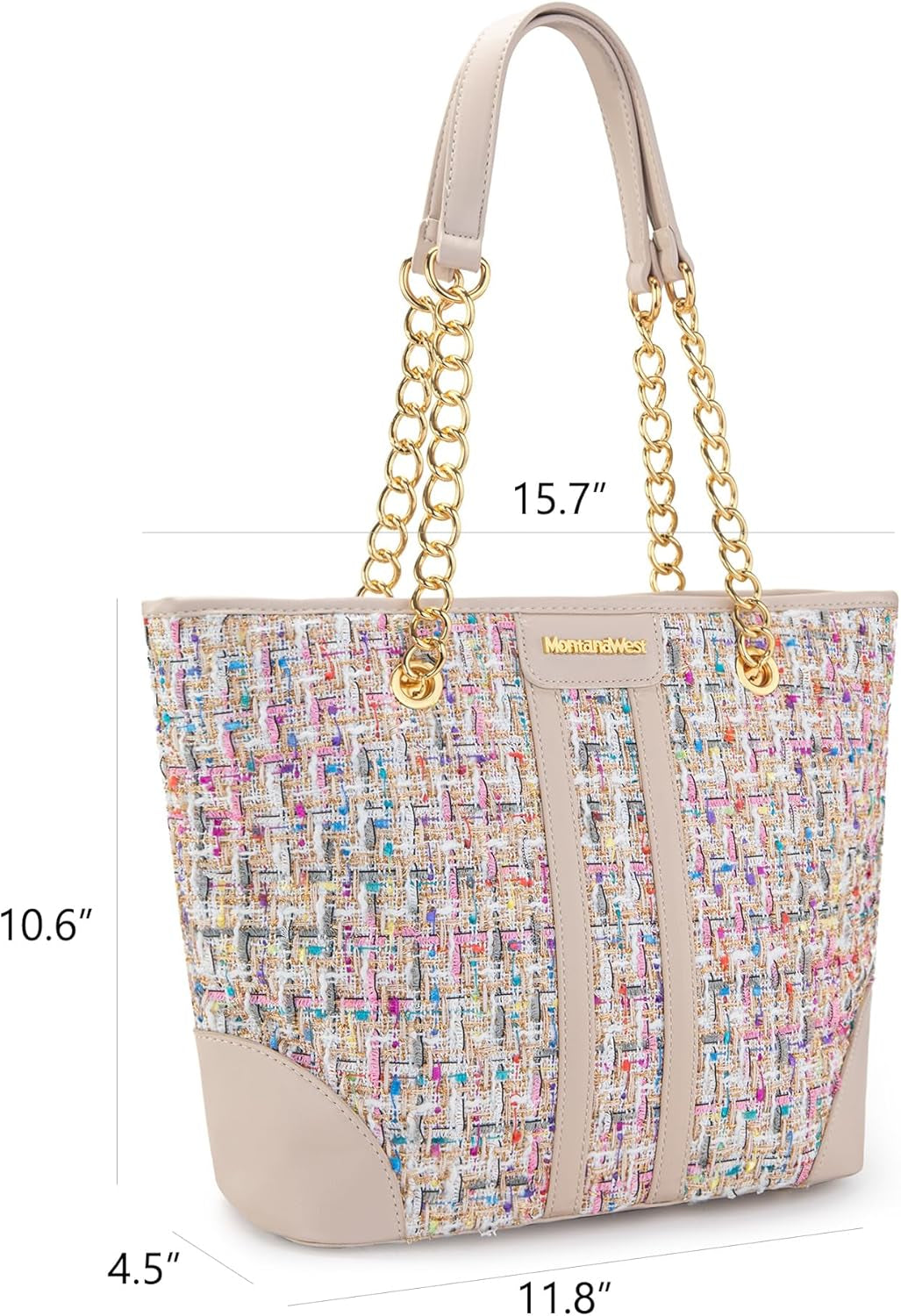 MEDIUM Tote Bag for Women Quilted Chain Handbags Shoulder Purse