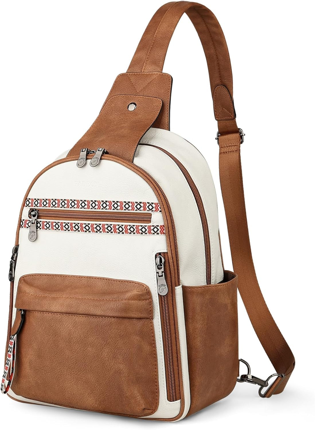 Large Sling Bag for Women, Leather Crossbody Purse Designer anti Theft Sling Backpack, RFID Fanny Packs for Travel