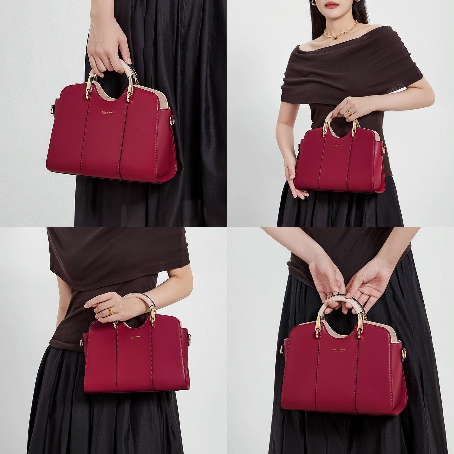 Satchel Bag for Women Fashion Leather Ladies Top Handle Tote Shoulder Bag