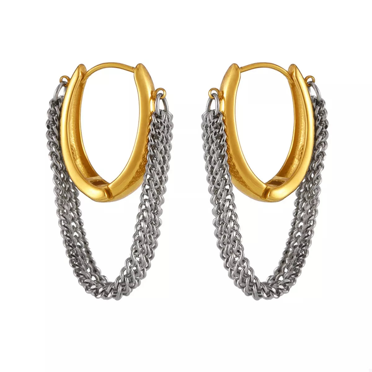 Chunky Chain Hoop Earrings