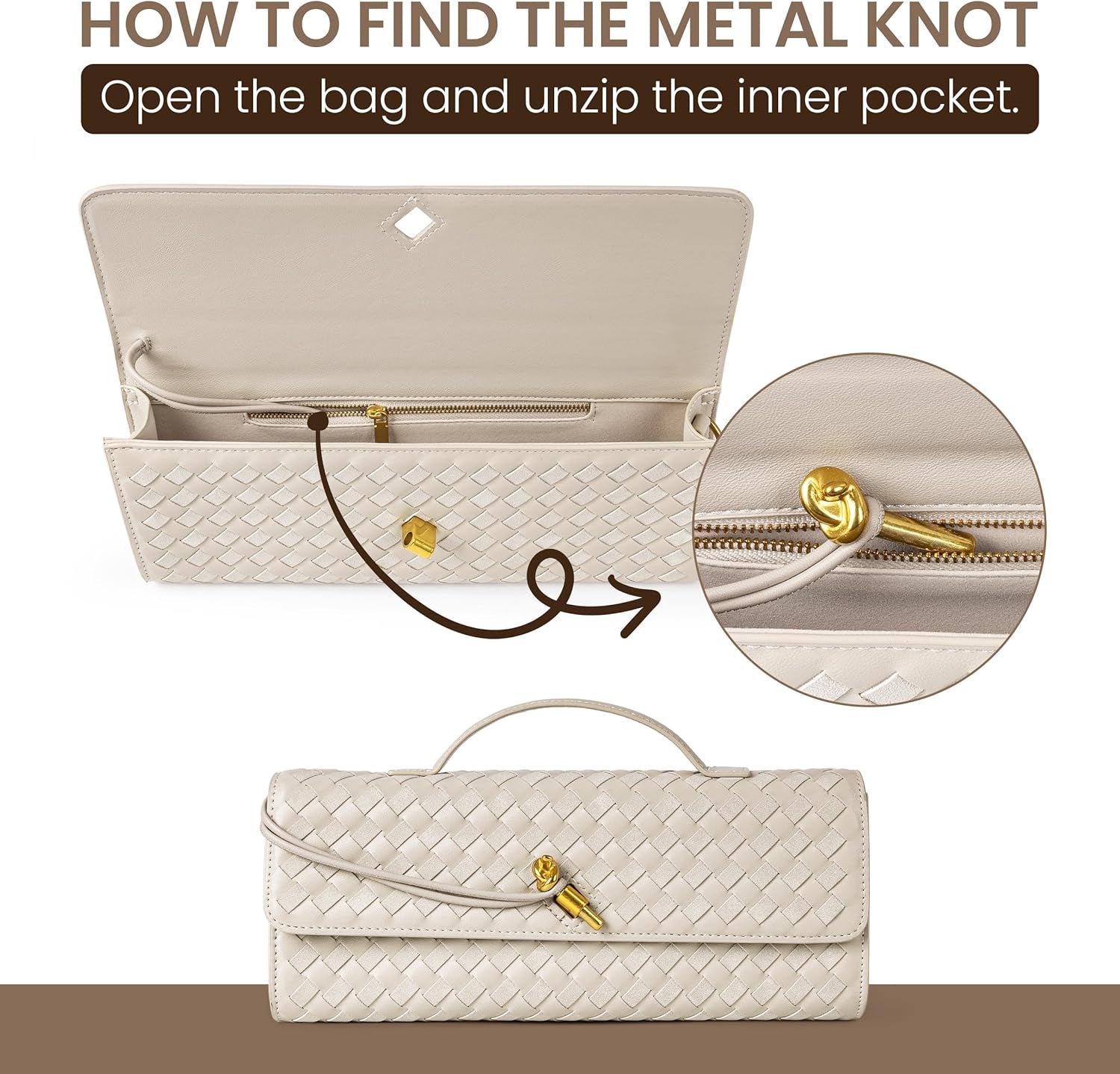 Woven Purse for Women Evening Clutch Woven Leather Handbags Crossbody Bag Purse Formal Evening Bag, Vegan Leather