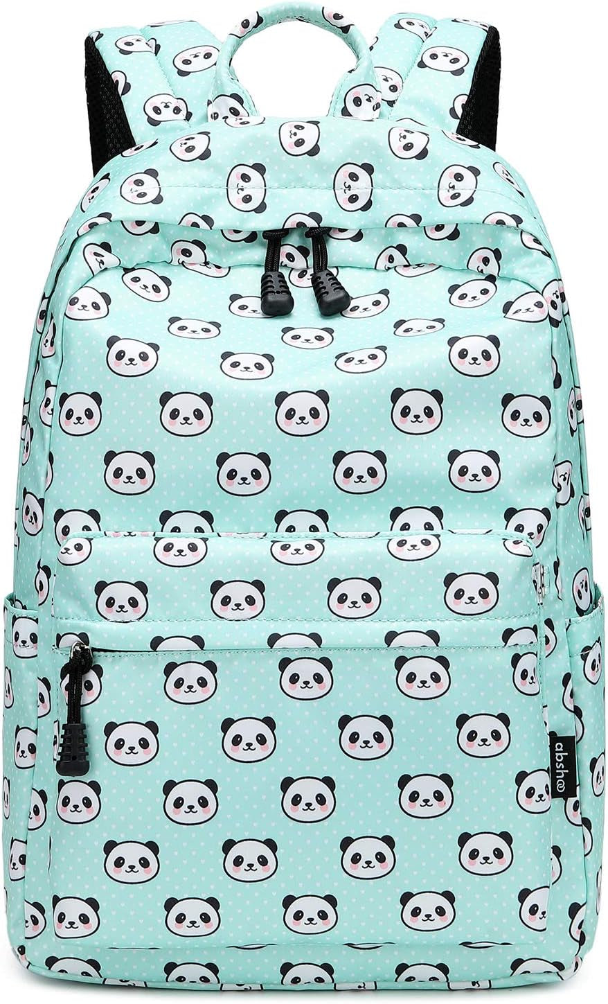 Lightweight Cute Panda Backpacks for Girls School Backpacks with Lunch Bag (3Pc Panda Teal)