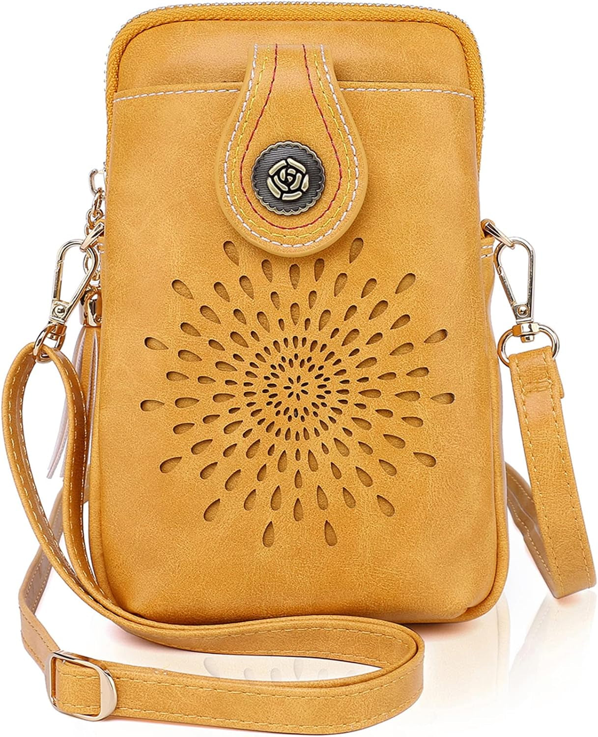 Small Crossbody Bags for Women, Lightweight Vegan Leather Cell Phone Purse, Cute Purses with Tassels