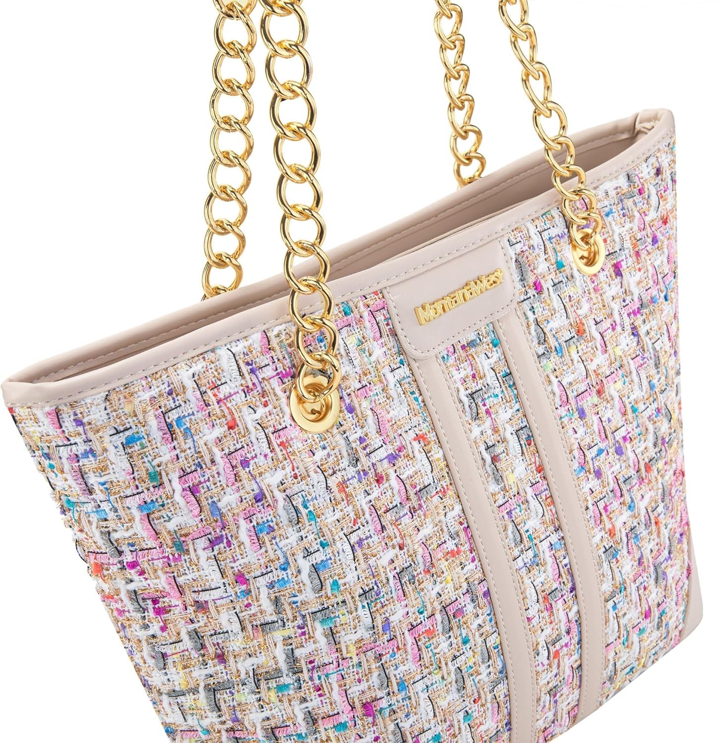 MEDIUM Tote Bag for Women Quilted Chain Handbags Shoulder Purse