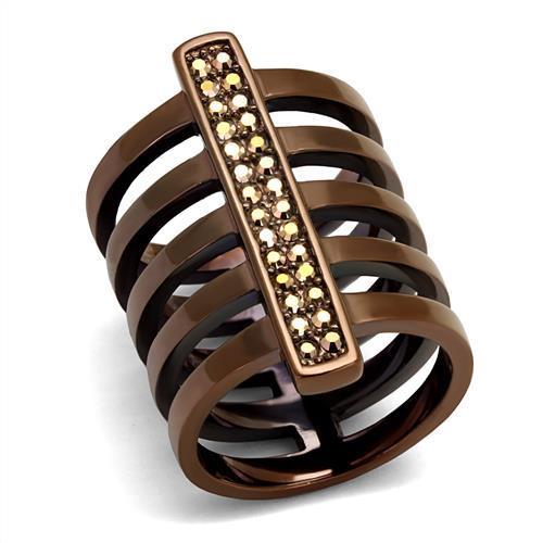 Women Stainless Steel Synthetic Crystal Rings