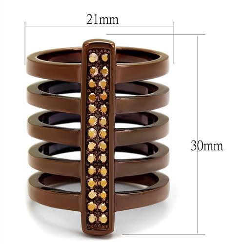 Women Stainless Steel Synthetic Crystal Rings