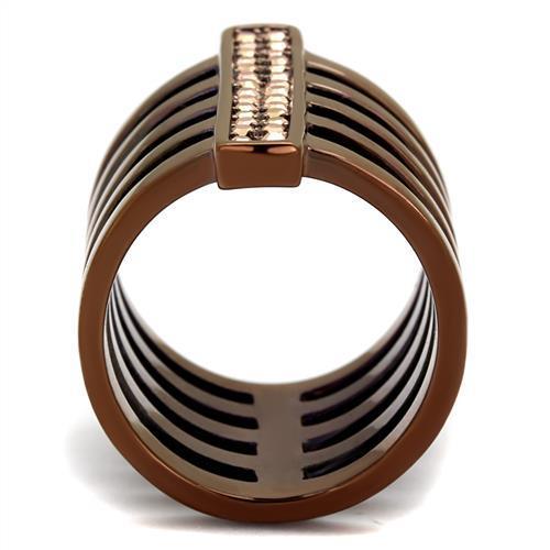 Women Stainless Steel Synthetic Crystal Rings