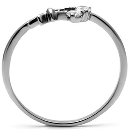 Women Stainless Steel Cubic Zirconia Rings TK627