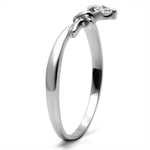 Women Stainless Steel Cubic Zirconia Rings TK627