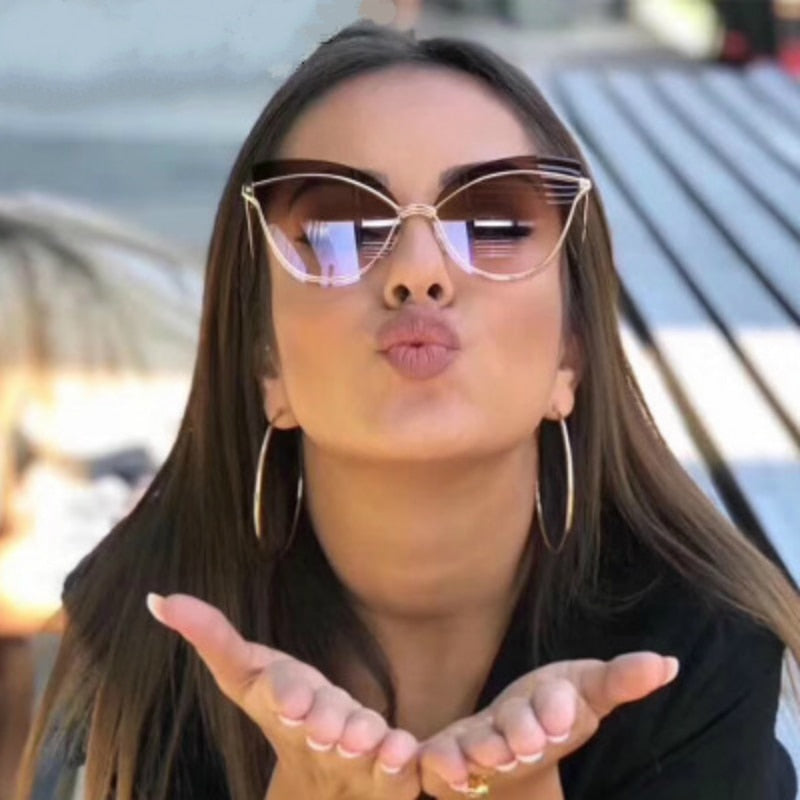 sunglasses women cat eye vintage luxury