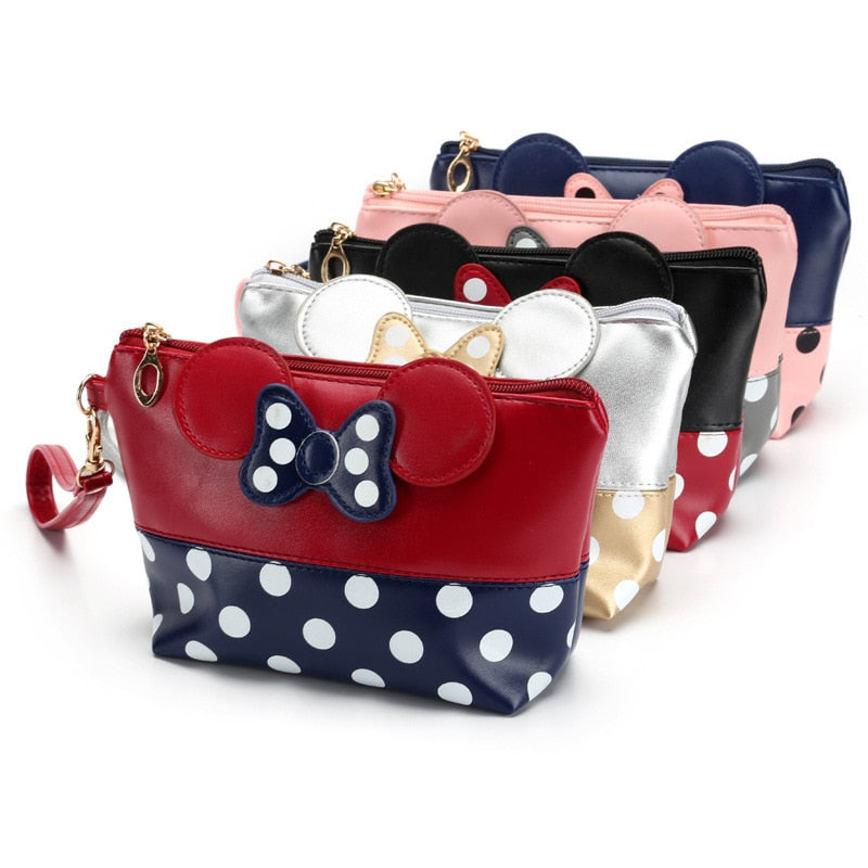 Disney Women Mickey girl bag handbag Crossbody Polka Dot Bow