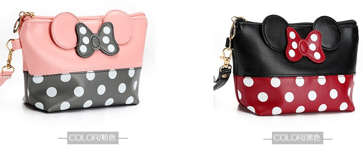 Disney Women Mickey girl bag handbag Crossbody Polka Dot Bow