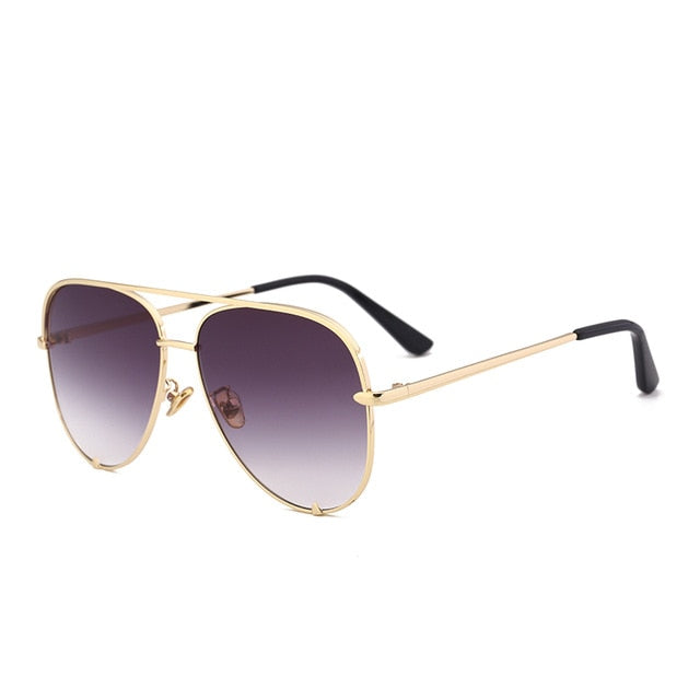 Pink Pilot Sunglasses Women Quality Metal Mirror Sun Glasses