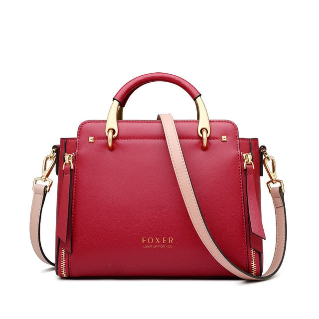 FOXER Women Crossbody Shoulder Bags Female Split Leather
