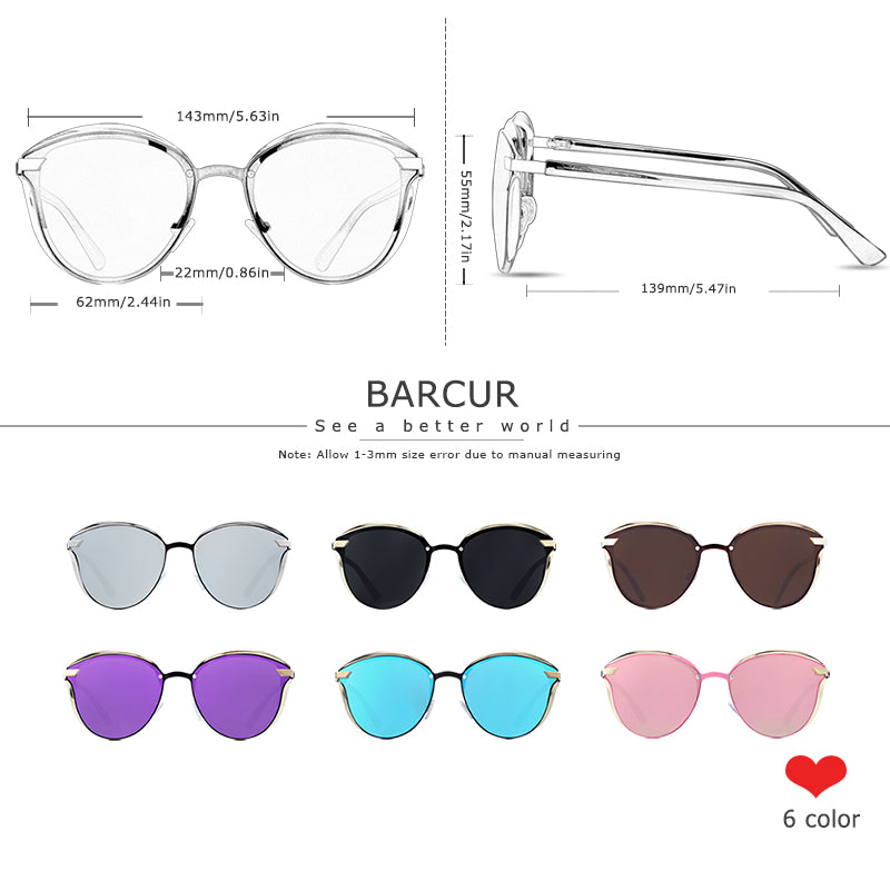 Fashion Polarized Women Sunglasses Round Sun Glass Lunette De Soleil Femme