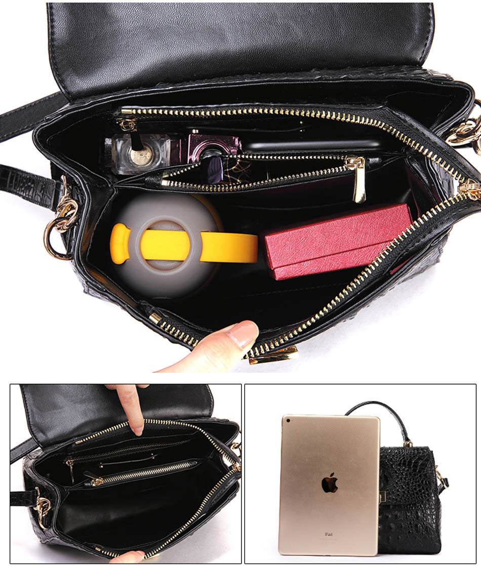 New Superior genuine leather women handbag Embossed pattern Fashion luxury