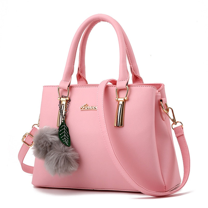 Women Leather Handbags Medium Shoulder Bags Top-Handle Luxury