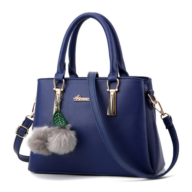 Women Leather Handbags Medium Shoulder Bags Top-Handle Luxury