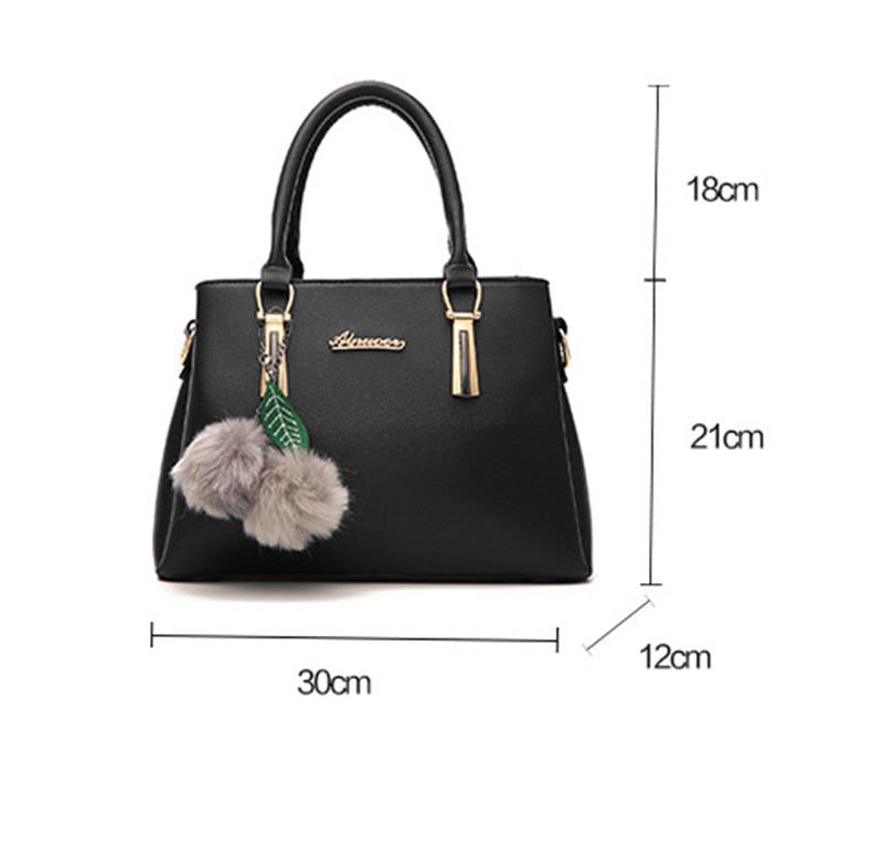 Women Leather Handbags Medium Shoulder Bags Top-Handle Luxury