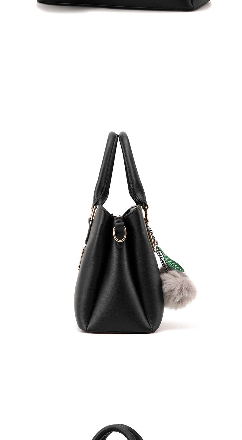 Women Leather Handbags Medium Shoulder Bags Top-Handle Luxury