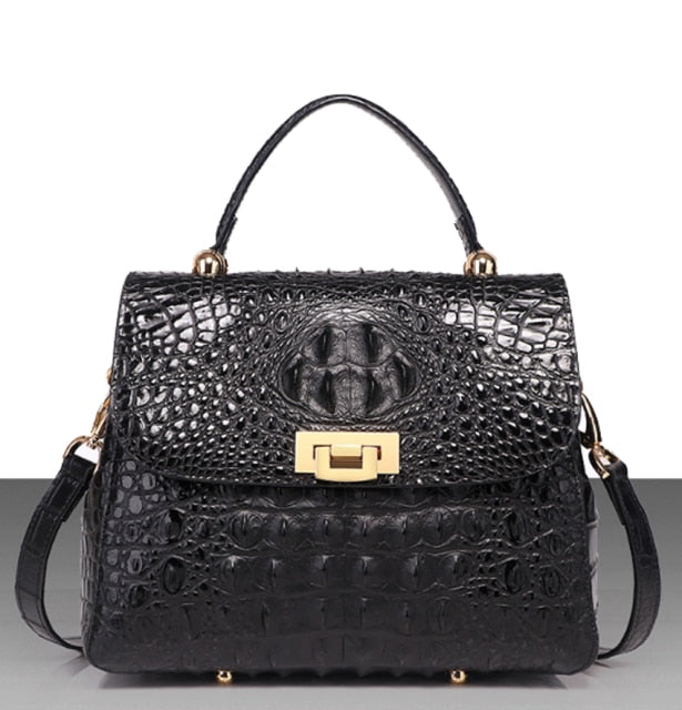 New Superior genuine leather women handbag Embossed pattern Fashion luxury