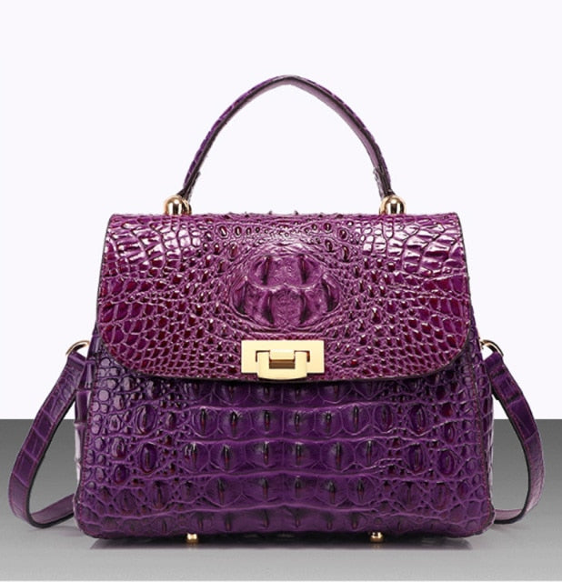 New Superior genuine leather women handbag Embossed pattern Fashion luxury